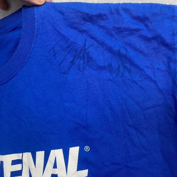 Fastenal 60 Carl Edwards Signed Tee Thrifted Vintage Style Size 2XL - Picture 8 of 8